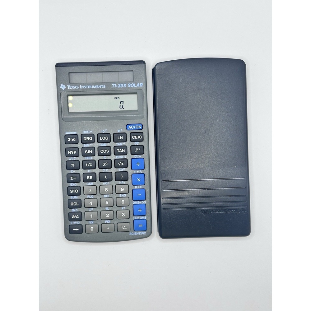 VTG 1995 Texas Instruments TI-30Xa Solar Calculator w/ Cover Tested & Works